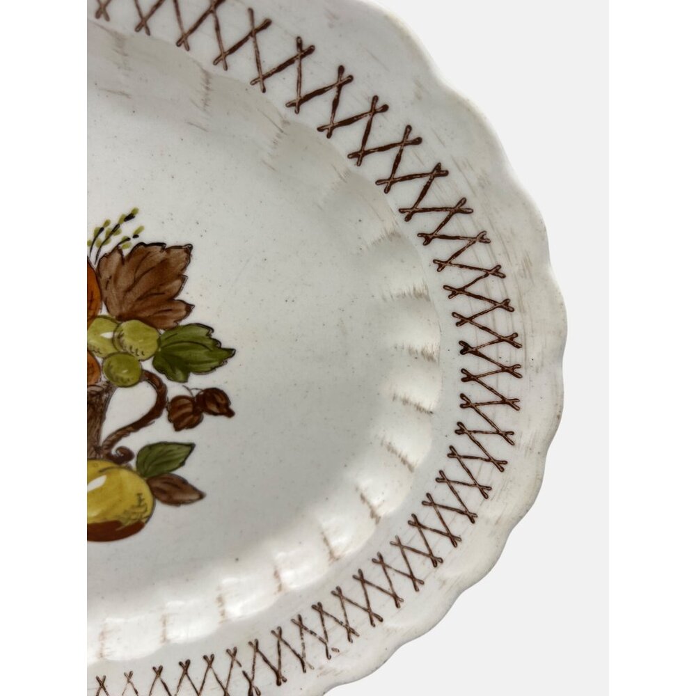 Vintage Metlox Poppytrail Vernon Ware Fruit Basket Oval Serving Platter 13" - Picture 3 of 5